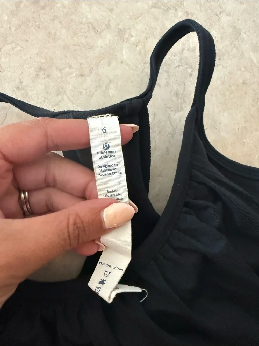 Black Racerback Tank Top lululemon peekaboo‎ bra
